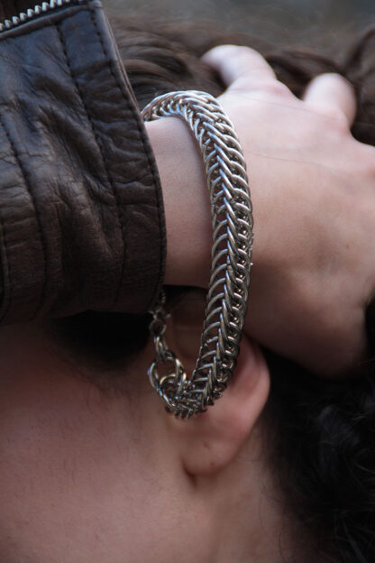 Thick Chainmail Bracelet, Half Persian 5to1