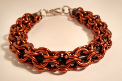 Unisex Copper Chainmaille Bracelet w Latex Core - Image 2