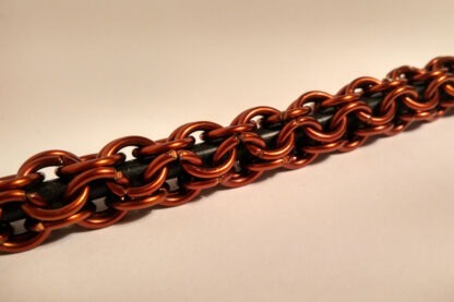 Unisex Copper Chainmaille Bracelet w Latex Core - Image 3