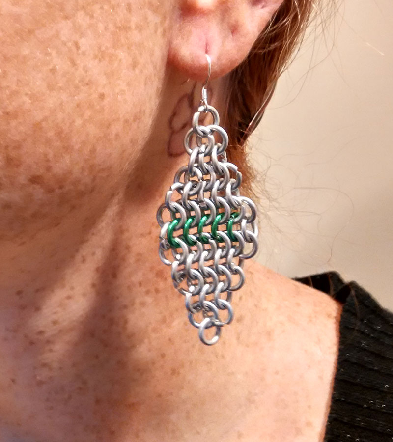 Chainmail earrings deals